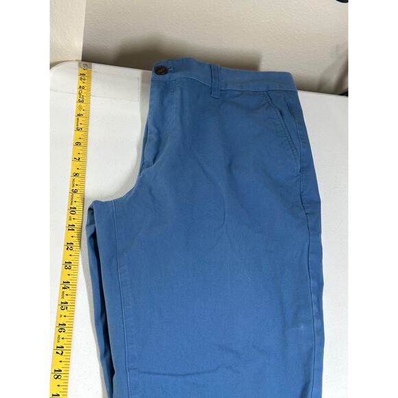 Bonobos Pants Mens 34x32 Blue Slim Stretch Washed 2.0 Chino Preppy Business Work - Picture 10 of 11